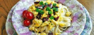 pasta carbonara for breakfast, First Farm Inn