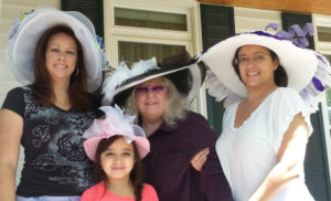 Ladies dressed for the Kentucky Derby.